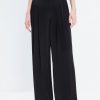 MISS SIXTY Pants & Jumpsuits | Triacetate Cutout Drape Wide-Leg Pants Black