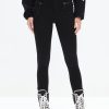 MISS SIXTY Jeans | Stretchy Tight Pants With Chain Decoration Black