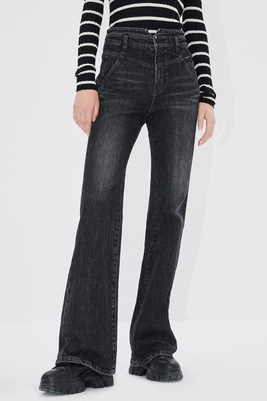 MISS SIXTY Flare | High Waist Slight Flare Jeans Black Fog