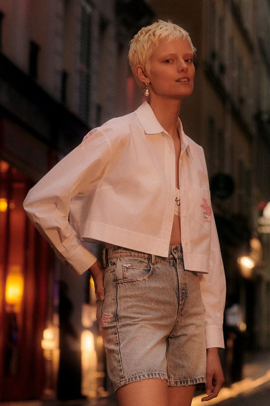 MISS SIXTY Spring-Summer | Miss Sixty X Andre Saraiva Capsule Collection Cropped Shirt White