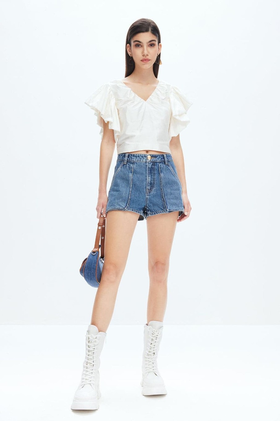 MISS SIXTY Shorts | Retro Blue Cargo Style Denim Shorts Middle Blue