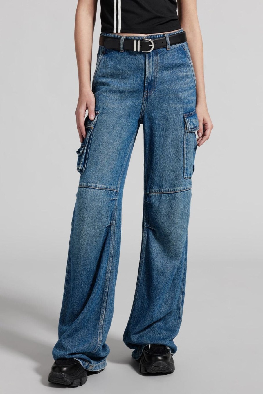 MISS SIXTY Straight | Vintage Cargo Style Straight Fit Jeans Middle Blue