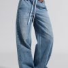 MISS SIXTY Straight | Straight-Leg Jeans With Elastic Waist Light Blue