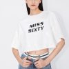 MISS SIXTY Tops | Casual Sequined T-Shirt White