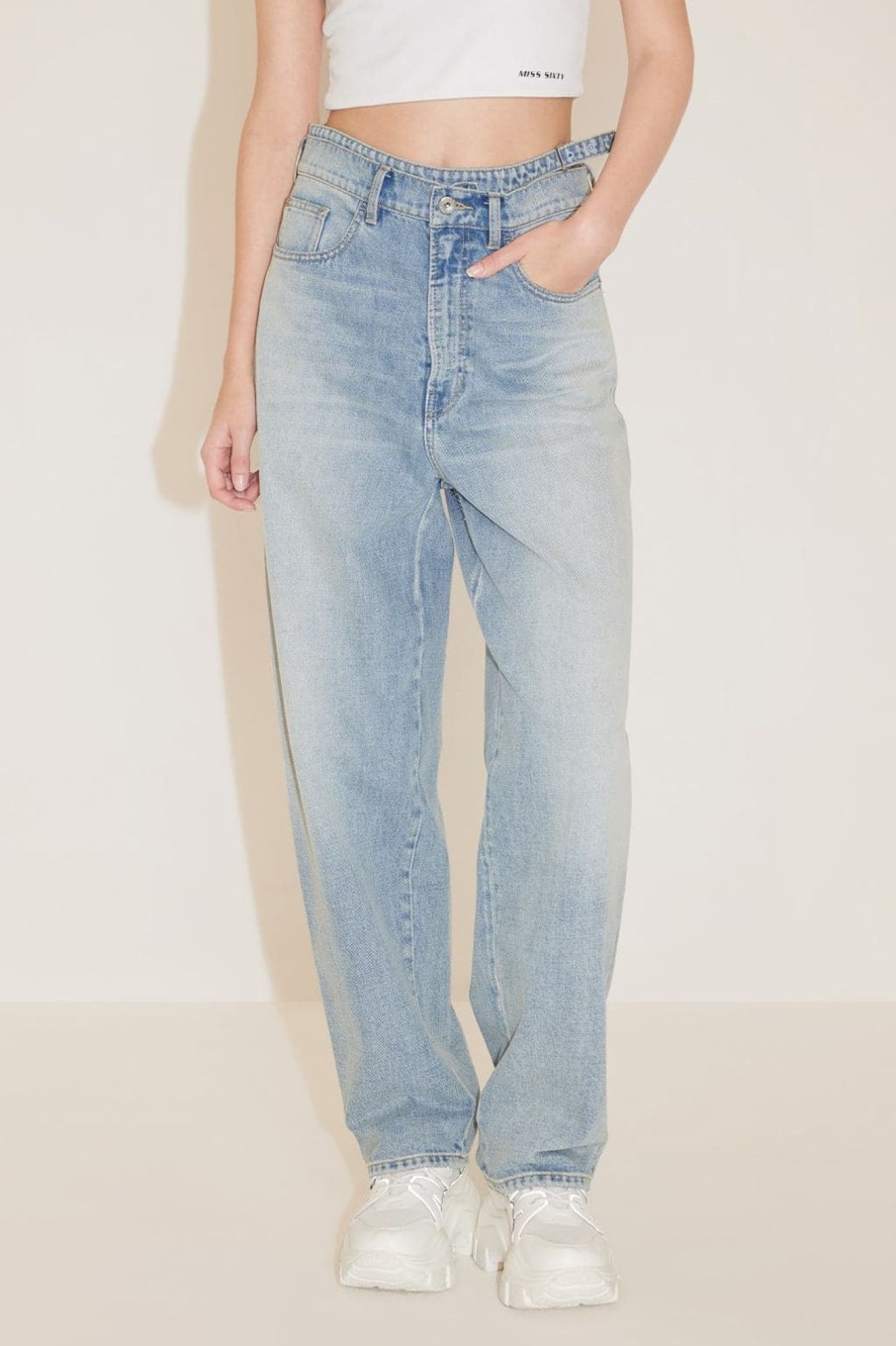 MISS SIXTY Straight | High Waist Straight Leg Jeans Light Blue