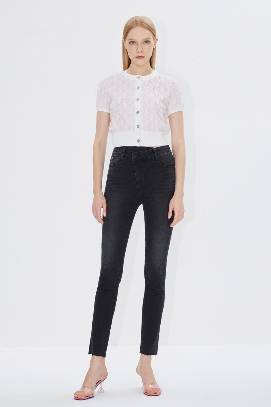 MISS SIXTY Push Up | Black Asymmetrical Waist Skinny Fit Jeans Black Fog