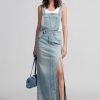 MISS SIXTY Dresses | Cargo Style Denim Dress With Straps Middle Blue