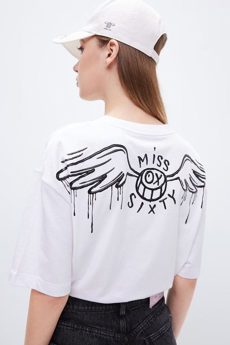 MISS SIXTY Spring-Summer | Miss Sixty X Andre Saraiva Capsule Collection Contrast Printed T-Shirt Bright White