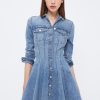 MISS SIXTY Dresses | Retro Pleated Denim Dress Light Blue