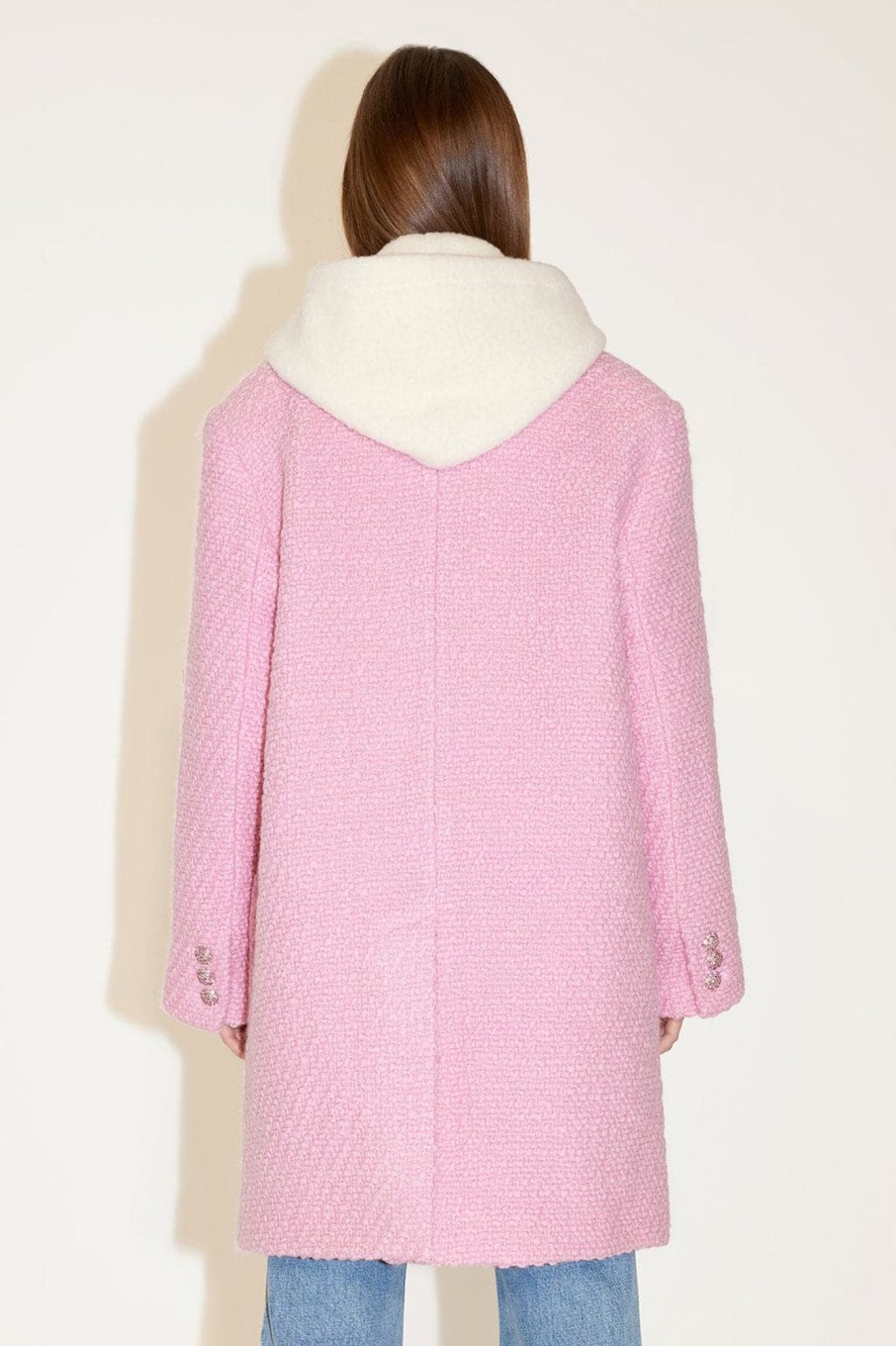 MISS SIXTY Jackets & Outerwears | Woolen Coat With Suit Collar Pink