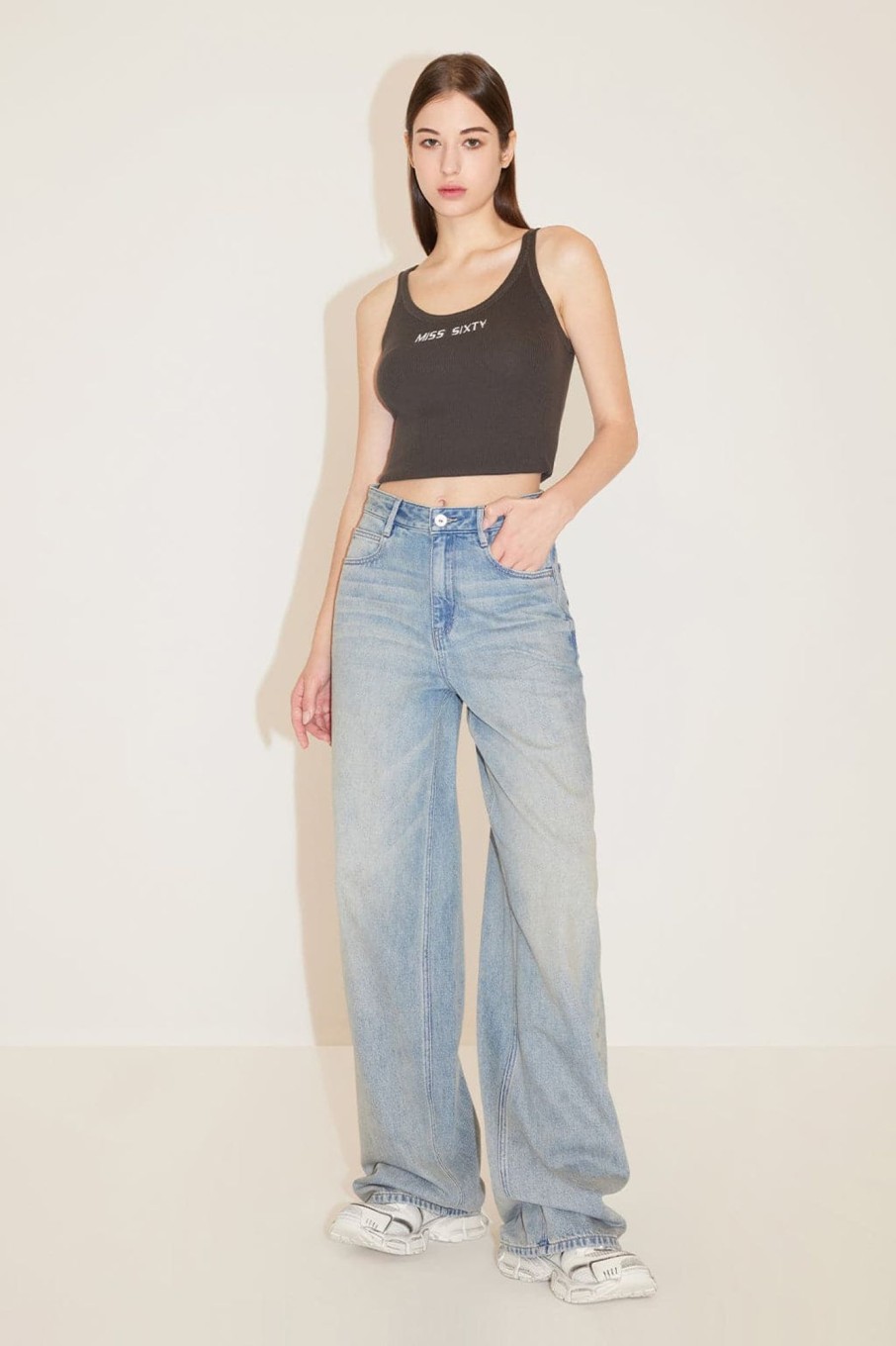 MISS SIXTY Wide Leg | High Waist Slimming Wide Leg Jeans Light Blue