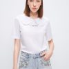 MISS SIXTY Tops | Vintage Style Collar T-Shirt Bright White