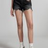 MISS SIXTY Shorts | Vintage Distressed High Waist Denim Shorts Black Fog