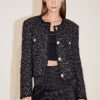 MISS SIXTY Jackets & Outerwears | Round Neck Elegant High-End Boucle Coat Black