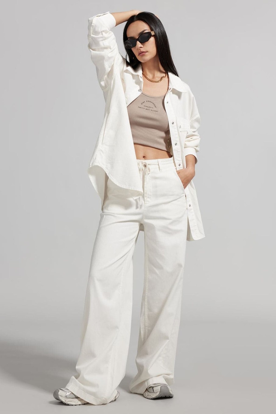 MISS SIXTY Wide Leg | Wide Leg Jeans With Drawstring White