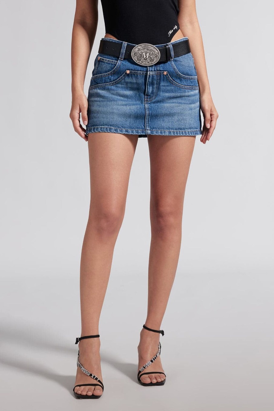 MISS SIXTY Shorts | Stylish Patchwork Denim Shorts Dark Blue