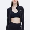 MISS SIXTY Jackets & Outerwears | Stand Collar Stretch Slim Fit Yoga Sports Jacket Black