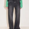 MISS SIXTY Flare | Cargo Flared Jeans With Detachable Belt Black Fog