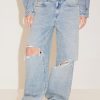 MISS SIXTY Straight | Ripped Straight Leg Jeans Light Blue