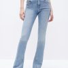 MISS SIXTY Flare | Vintage Flared Cotton Jeans With Butterfly Shape Waistline Light Blue