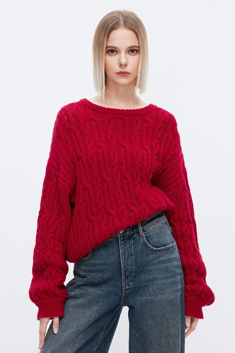 MISS SIXTY Sweaters | Vintage Round Neck Sweater In Red Bright Red