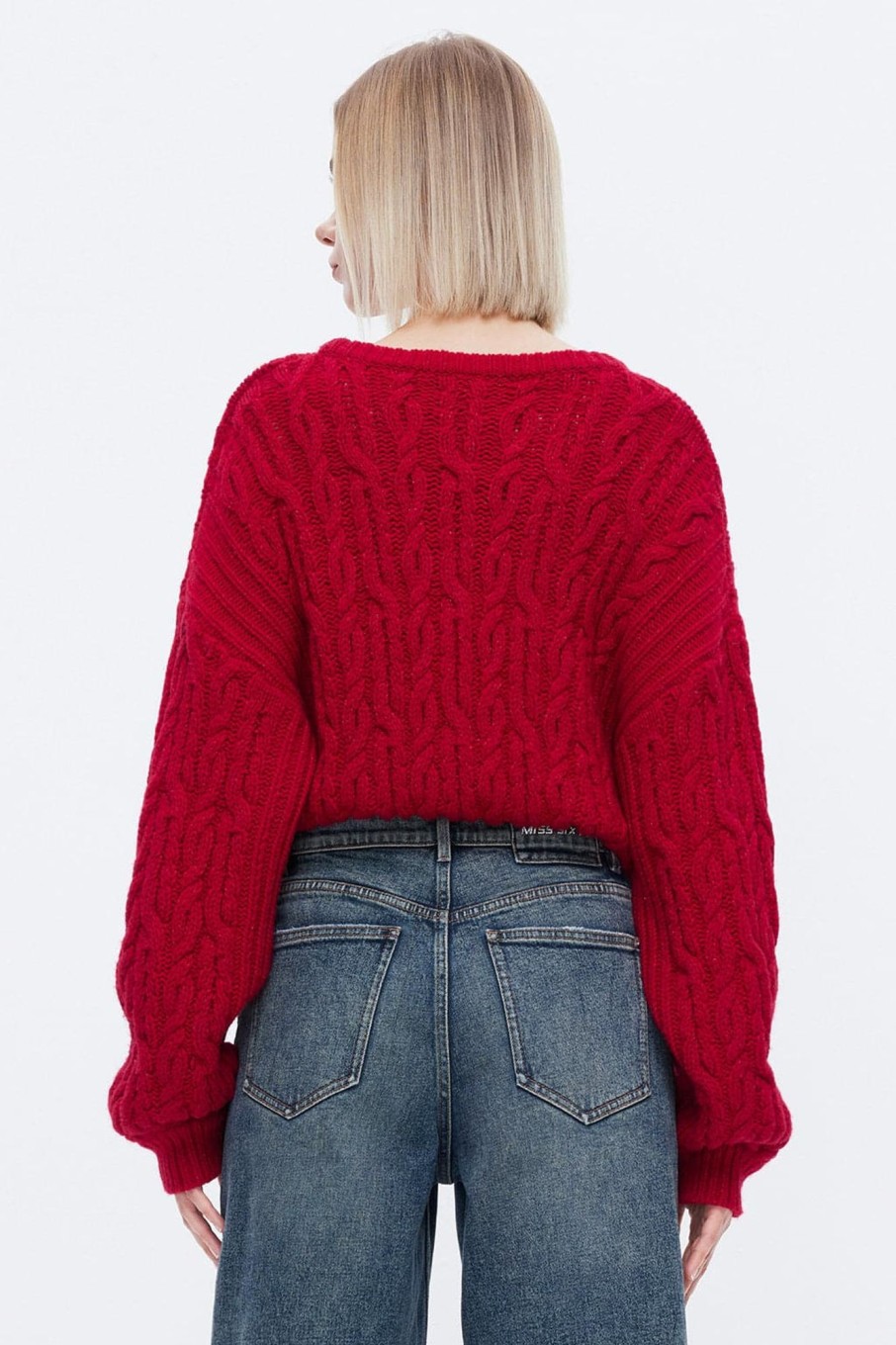 MISS SIXTY Sweaters | Vintage Round Neck Sweater In Red Bright Red