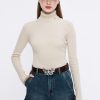 MISS SIXTY Sweaters | Wool Blend Turtleneck Stretch Fit Knit Top