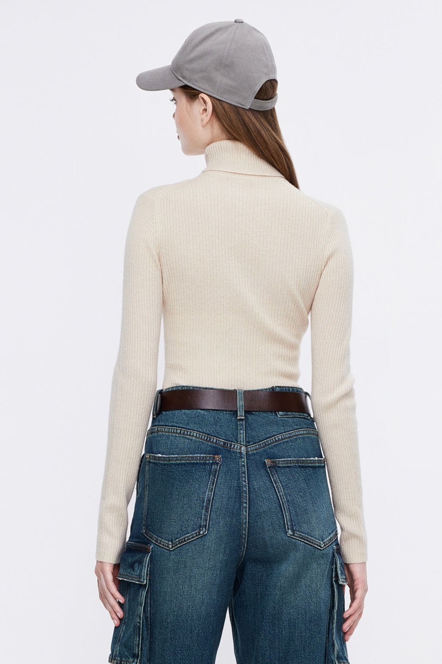 MISS SIXTY Sweaters | Wool Blend Turtleneck Stretch Fit Knit Top