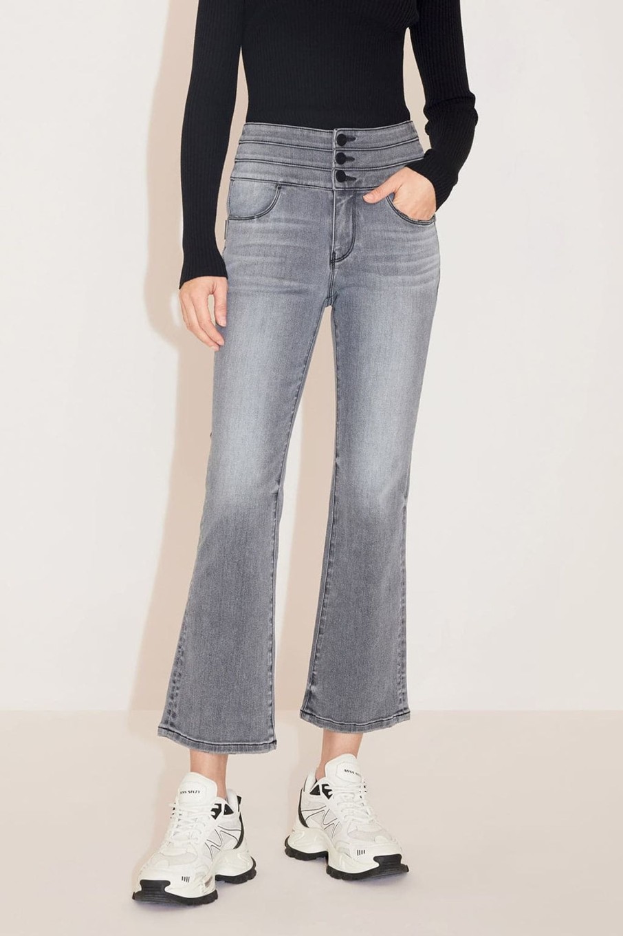 MISS SIXTY Flare | High Waist Flared Jeans Light Grey