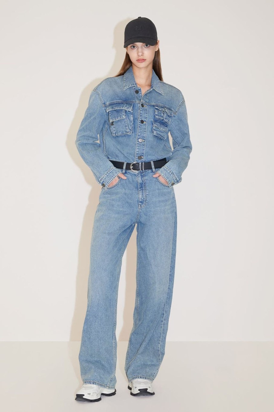 MISS SIXTY Pants & Jumpsuits | Vintage Cargo Style Denim Jumpsuit Middle Blue