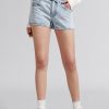 MISS SIXTY Shorts | Straight Fit Denim Shorts With Paneled Waist Design Light Blue