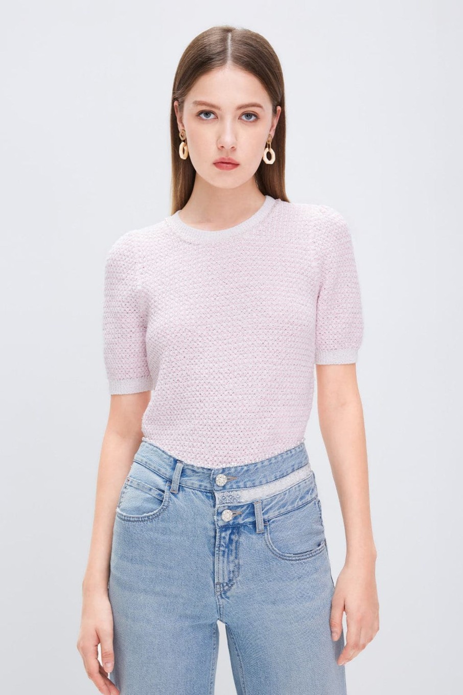 MISS SIXTY Sweaters | Light Beaded Knit Wear Pink