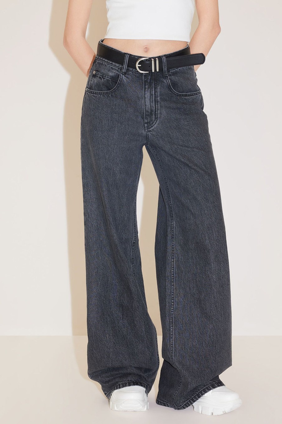 MISS SIXTY Straight | Vintage Black Gray Casual Straight Fit Jeans Black Fog