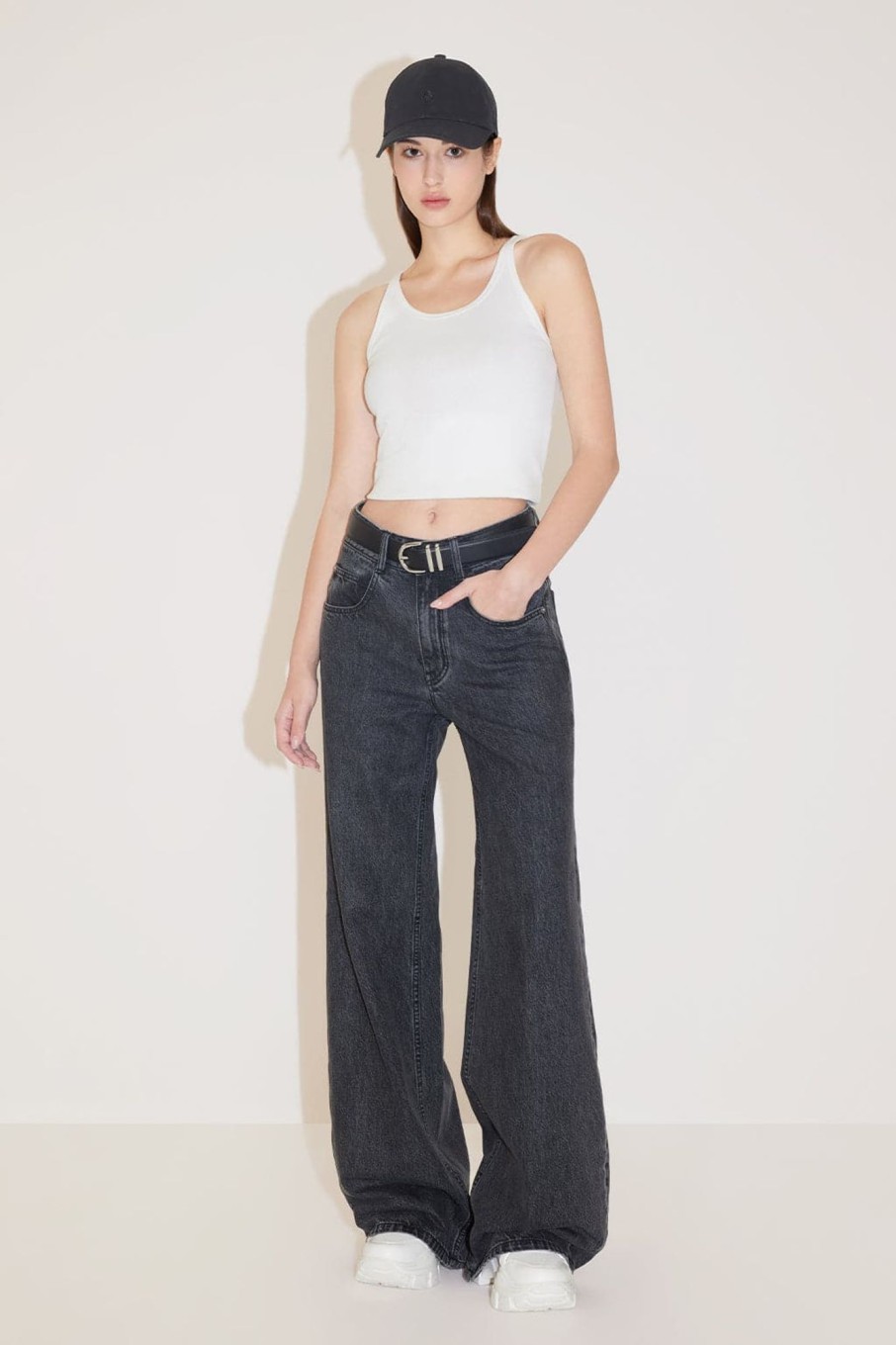 MISS SIXTY Straight | Vintage Black Gray Casual Straight Fit Jeans Black Fog