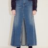 MISS SIXTY Skirts | Sexy Front Slit Retro Denim Skirt Middle Blue