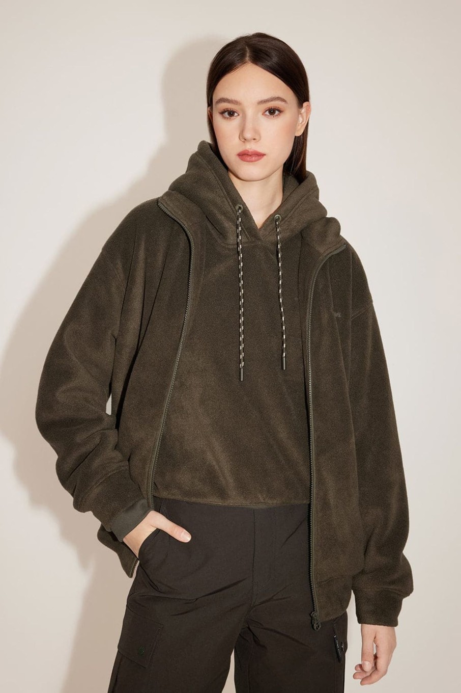 MISS SIXTY Fall-Winter | Angel Collection Stand Collar Zipper Fleece Sweatshirt