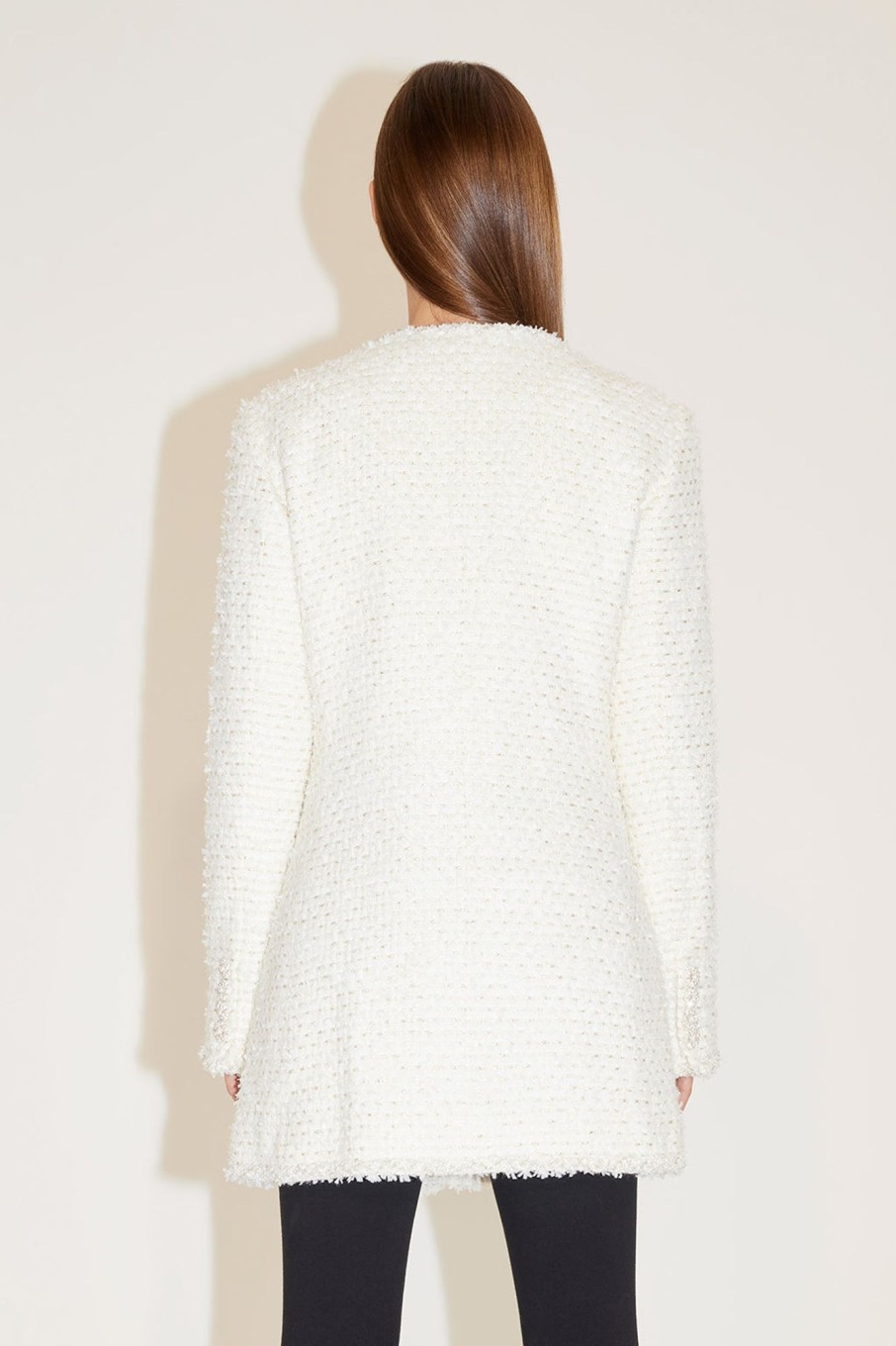 MISS SIXTY Jackets & Outerwears | French-Chic Round Collar Single-Breasted High-End Wool Coat White