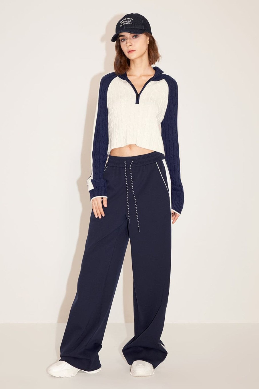 MISS SIXTY Pants & Jumpsuits | Striped Track Pant With Elastic Waist