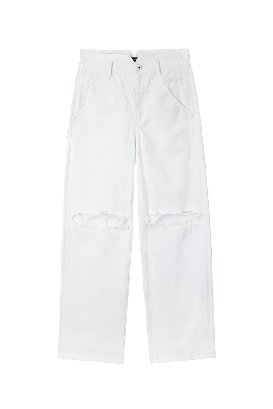 MISS SIXTY Jeans | V-Shape Waist Ripped Jeans White