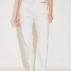 MISS SIXTY Straight | Straight Pants With Crystal Chain White