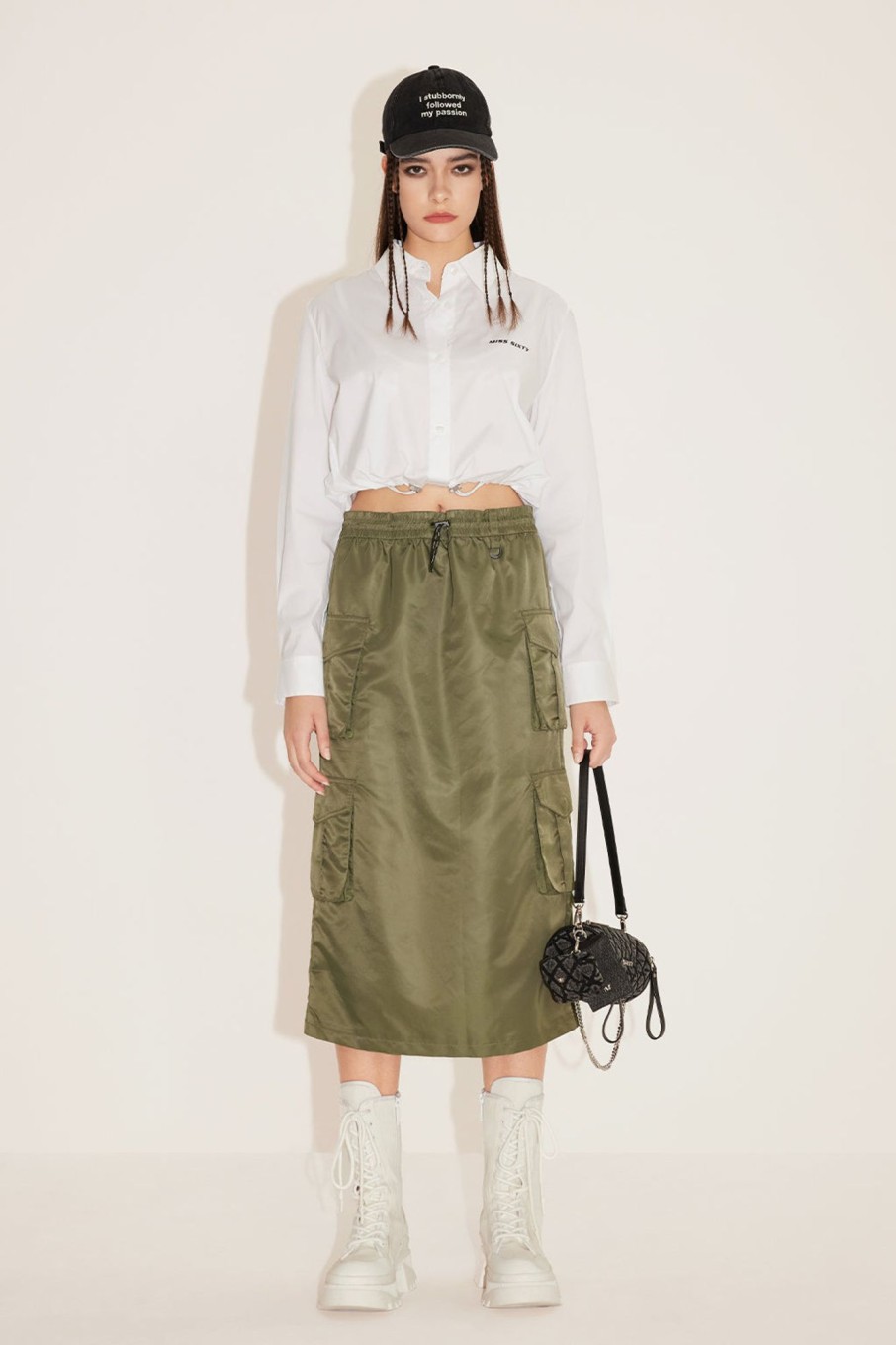 MISS SIXTY Skirts | Vintage Utility Slit Skirt Army Green