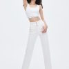 MISS SIXTY Straight | Vintage Slim Straight Fit Silk-Blend Jeans White