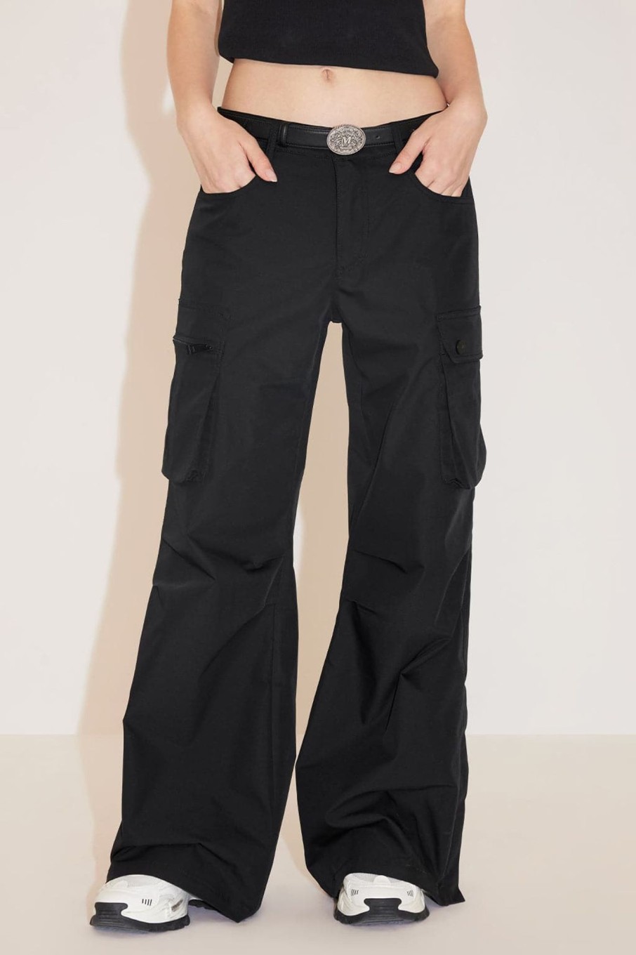 MISS SIXTY Pants & Jumpsuits | Sporty Flared Cargo Jeans Black