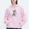 MISS SIXTY Tops | Nft Capsule Light Pink Pattern Loose Hooded Sweatshirt Baby Pink