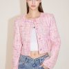 MISS SIXTY Jackets & Outerwears | Round Neck Cropped Jacket Pink