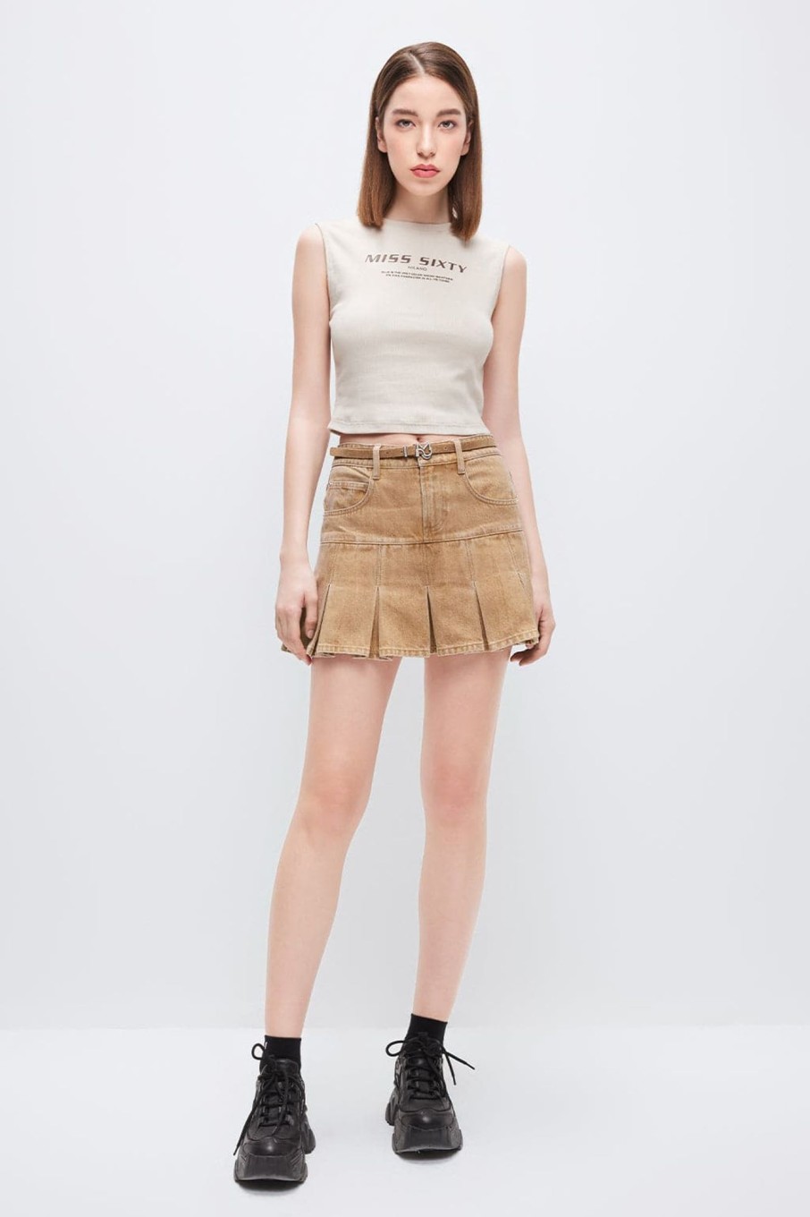 MISS SIXTY Skirts | Cargo Style Denim Skirt Khaki