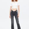 MISS SIXTY Flare | Low-Rise Bootcut Jeans With Wool Blend Black Fog