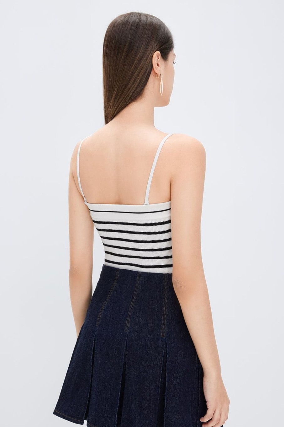 MISS SIXTY Sweaters | Striped Camisole Vest Black/White