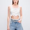 MISS SIXTY Tops | Sexy Short White Square Neck Vest Bright White