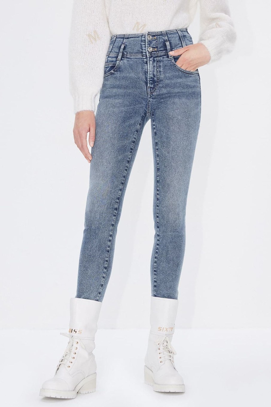 MISS SIXTY High Waist | High Waist Stretch Slim Jeans Middle Blue